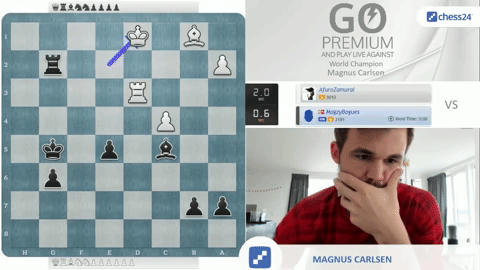 Magnus Carlsen ärgert sich